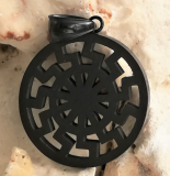 Edelstahlanhänger sw Sonne (black)